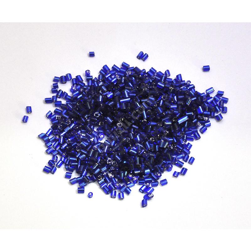 Cam Boru Boncuk ( Çap: 1 X 2,5 Mm ) 20 Gram Sax Mavi Renk
